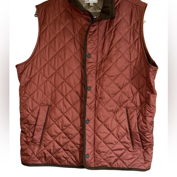 Peter Miller Rust Quilted Sleeveless Vest Size Large - Picture 3 of 9